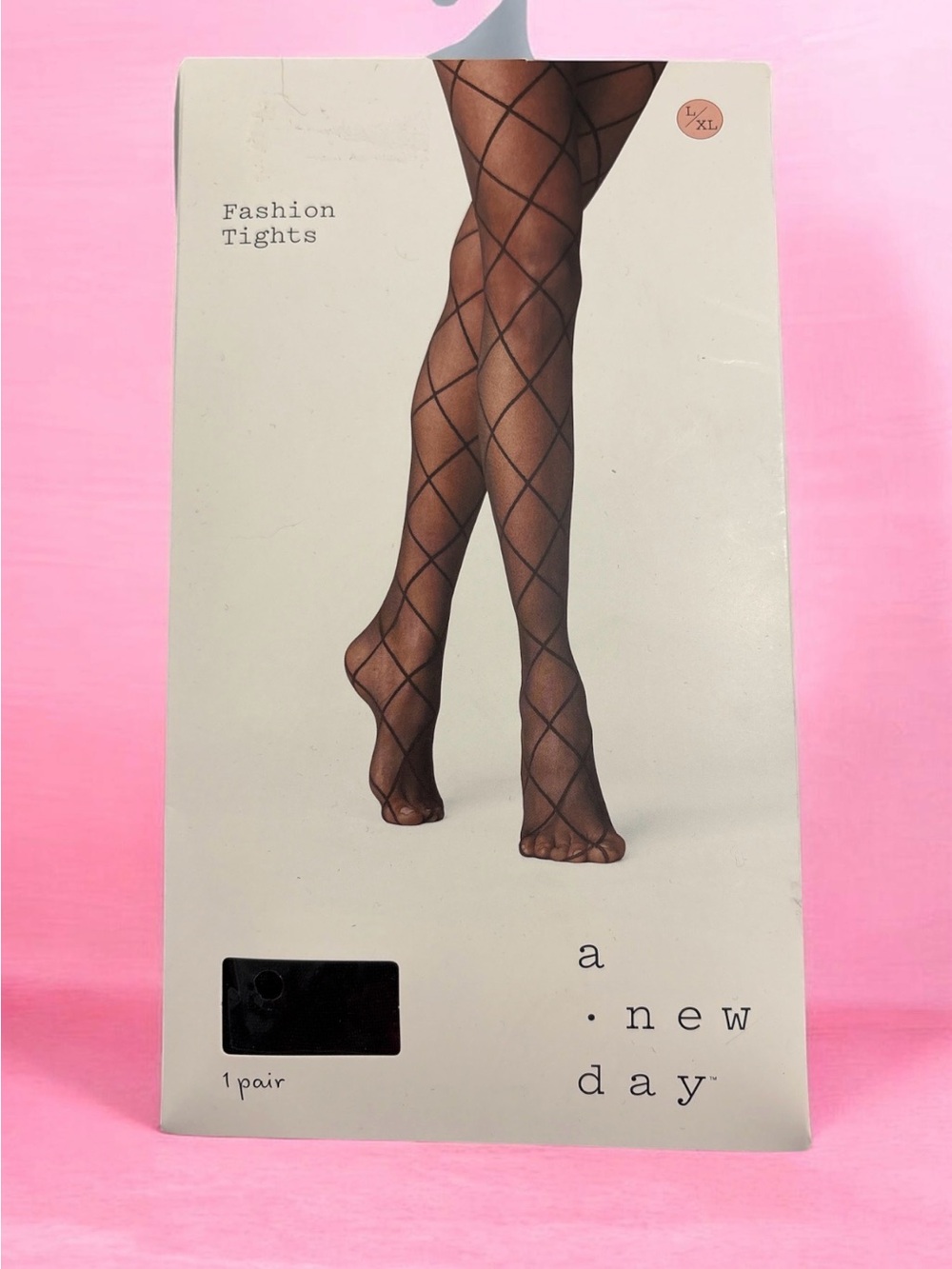 a new day Black Crisscross Pattern Sheer Tights
